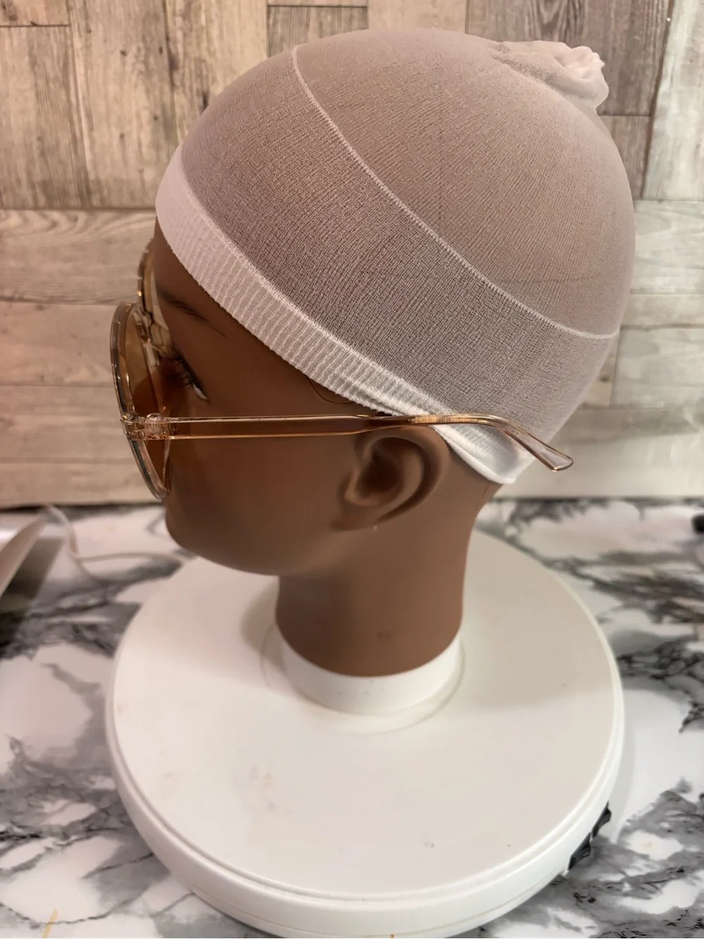 Translucent Brown Oversized Square Sunglasses - Picture 2 of 2